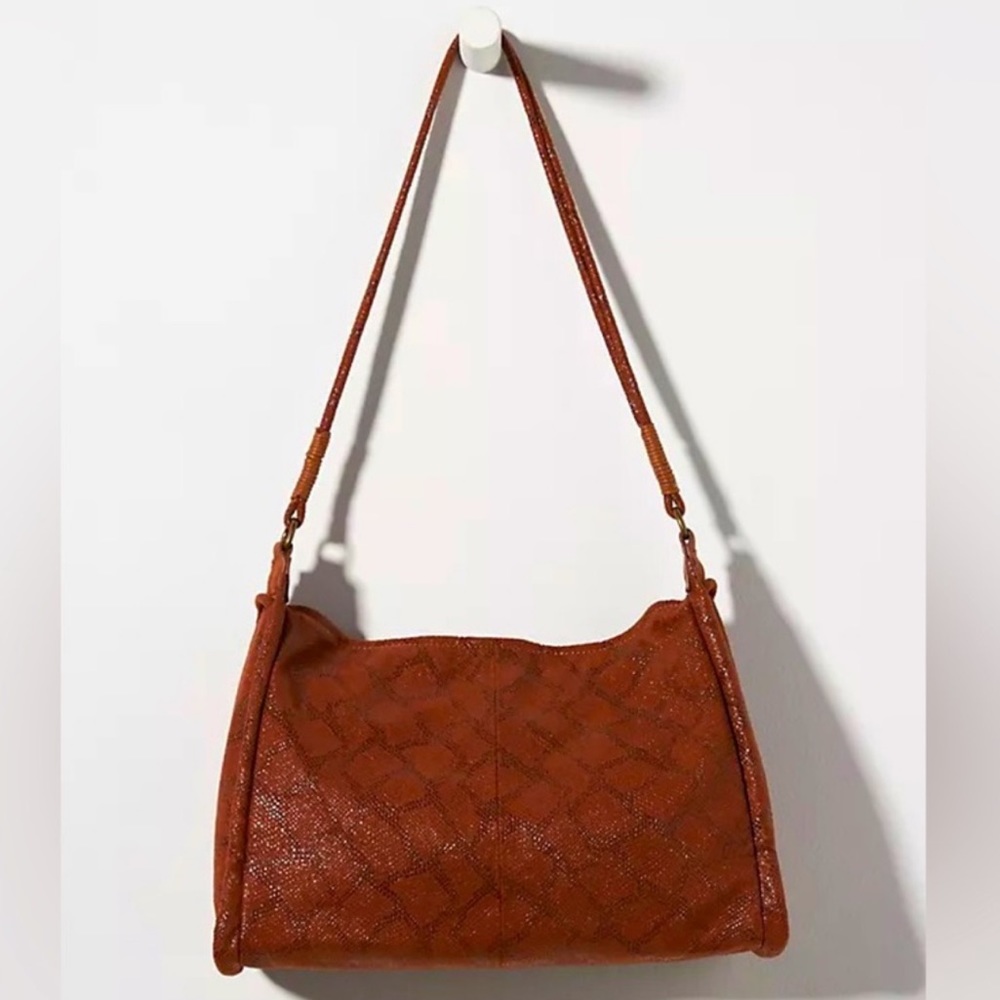 Anthropologie snakeskin print bag